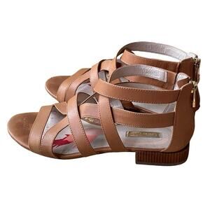 Louise et Cie strappy leather sandals with zip-back heels size 8